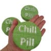 Green Apple Chill Pill bruisbal hand